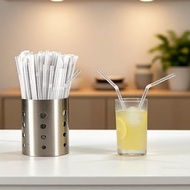 Flexible Disposable Straws 200/pack 6x210mm for Bubble Tea, Juice, Cold Drinks & Cocktails