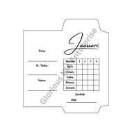 softcopy pdf sampul simpanan duit money saving 12 keping (12 bulan) saiz A4 paper print gunting lipa