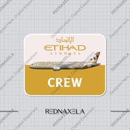Etihad Airways Card Vinyl Sticker Crew Sign Sticker