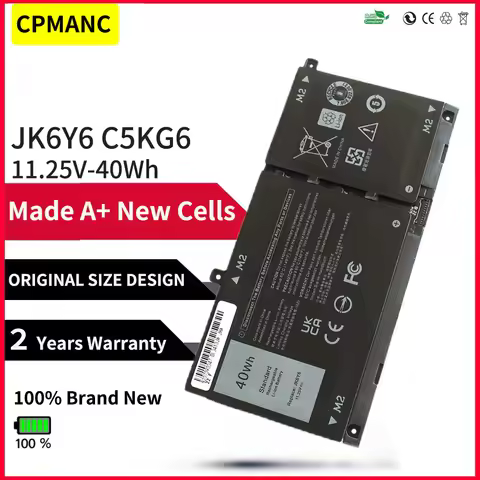 CPMANC JK6Y6 Battery For Dell Latitude 3410 3510 for Vostro 5300 5301 5401 5402 5501 5502 Series C5K