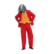 Joker Costume for Kids Adult, Scary Clown Costume for Men Boys, Arthur Flake Cosplay Red Suit, The J