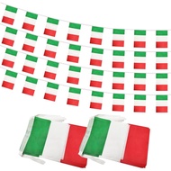 100 Feet Italy String Flag, 76 Pcs Italian Banner Flag, Small Mini World Banner Flags for Sports Eve