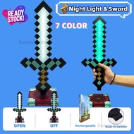 Cool Diamond Sword 16 Inch USB Desk LED Night Light Transformation Diamond Sword Toy Creative Torch 