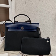 Hermes/愛馬仕 C刻 Herbag31  綠拼藍色