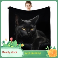 Black cat pattern flannel kumot sopa kumot printed cover blanket opisina kumot cute animal gift blan