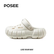 SANDAL POSEE ORIGINAL New Arrival POSEE Pioneer Clogs buaya Anti-selip Nyaman Bernapas Sol tebal per