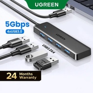 UGREEN 5Gbps USB3.0 Hub, 4-Port USB-A/USB-B Splitter, Ultra-Thin Design, Compatible with PS5, Xbox, 