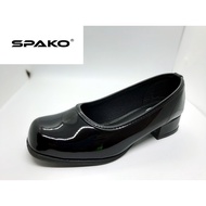 SPAKO Kasut Kilat Bertumit Perempuan/ SPAKO Shinny Black PVC Shoes