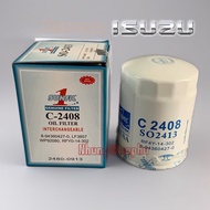 C-2408 ISUZU engine oil filter QKR270 ELF150, ELF250 1T9 QMR code C2408/SO2413