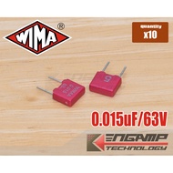 (10 Pieces) [F-CAP] 0.015uF/63V 15nF/63V WIMA MKS2 5% 2.5x7.2 H6.5mm P=5mm