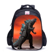 Godzilla Vs King Kong กระเป๋านักรียน กระเป๋าสะพายหลัง กระเป๋าเป้สะพายหลังน้ำหนักเบา King Ghidorah กระเป๋าสำหรับเด็กเด็กผู้ชายเด็กผู้หญิง Godzilla King Of The Monsters กระเป๋าเป็นของขวัญวันเกิดสำหรับเด็กอายุ5-10ปี
