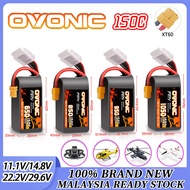 Ovonic FPV150C LiPo 3S-8S 150C Through Machine Competition Lithium Battery 650/850/950/1050mAh XT30/