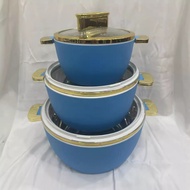 3pcs Set Food insulation box 1.8L/3.6ML/6L Food Warmer Thermal Insulated Hot Pot Ramadan Event Lunch