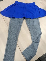 (U)lativ藍+灰假兩件褲裙-140