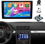 4G+128G GOHHDL Android Carplay Car Radio for Audi A4 S4 RS4 2002-2008 with Carplay Wireless Android 