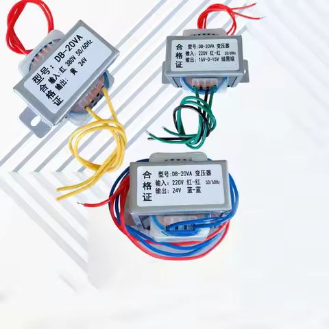1Pcs AC Power Transformer DB-20VA 20W 220V to 12V 13.5V 15V 16V 18V 20V 24V 36V 48V 110V 220V 50Hz-6