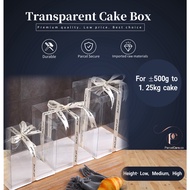 【ParcelCare】Transparent Cake Box 6/8/10inch Heighten Kotak Hantaran Birthday Box Gift packaging Cake Container 蛋糕盒 Food