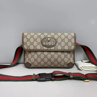 Gucci 老花虎頭腰包/胸包