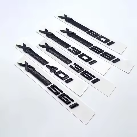 Glossy Black New XDrive 20i 25i 28i 30i 35i 40i 48i 50i Fender Emblem For BMW X1 X3 X4 X5 X6 X7 Car 