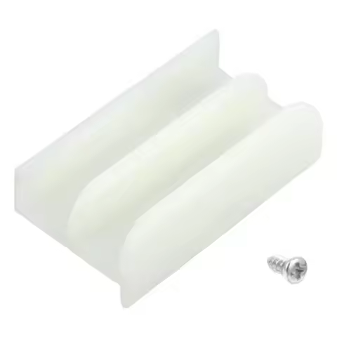 Plastic Construction M6219 Sliding Shower Door Bottom Track with Screw 1/2 Inch Channels Plastic Tra