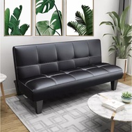 Premium PU Leather 2 in 1 Foldable Sofa Bed - 3 Seater or 4 Seater