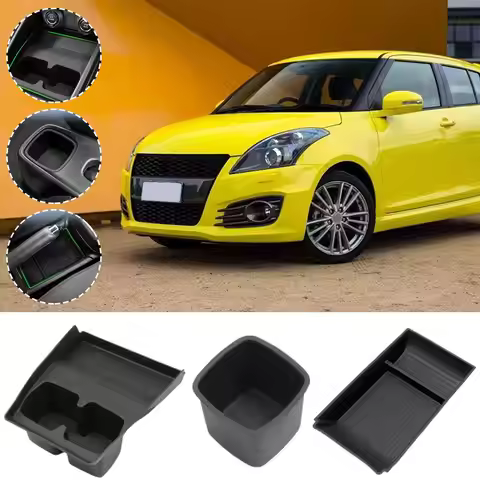 Car Center Console Storage Box For Suzuki Swift 2016-2024 Cup Holder Tray Organizer Accessories Armr