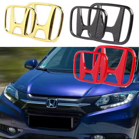 Emblem for Honda CRV City Fit BREEZE Crider Inspire URV JADE Vezel XRV ABS Front Rear Logo, Red/Glos