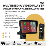Mini TV Monitor Multimedia Video Player Wireless Carplay Android Auto 7 Inch