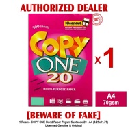 COPY ONE Bond Paper Papers A4 Size 8.25x11.75in 70gsm Substance 20 Copy Paper Papers - 1 Ream