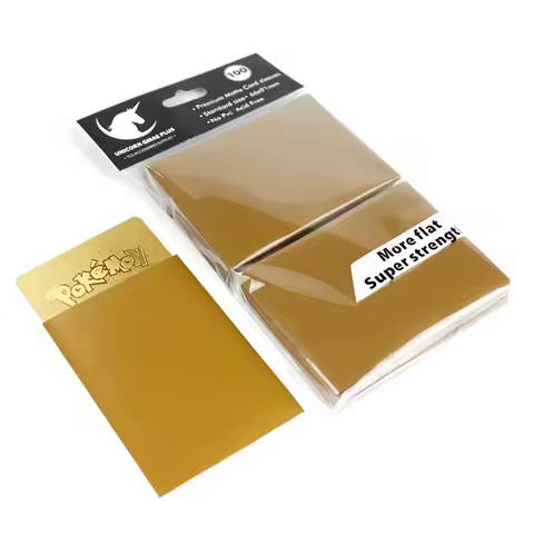 100/50Pcs 66x91mm For Pokemon Card Gold Silver Trading Card Sleeve Holder TCG Cards Protector Froste