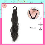 Dây buộc tóc giả uốn sóng lơi làm dày búi tóc cột tóc dạng dây phụ kiện búi tóc cho nữ dài 50cm- PHỤ