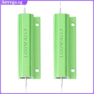 🏠 2 Pcs 100W 4 Ohm Wirewound Resistors in Aluminum Case with Screw Tap Installation