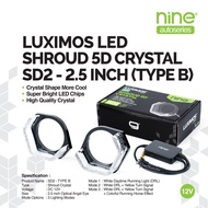 LUXIMOS Shroud 2.5 Inch App RGB Biled Crystal Angel Eyes 5D 3 Light Mode SD2B - NINE AUTOSERIES