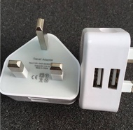 3 Pin UK 5V 1A 2A Wall USB Charger Adapter Plug 3Pin for SAMSUNG IPHONE iPAD