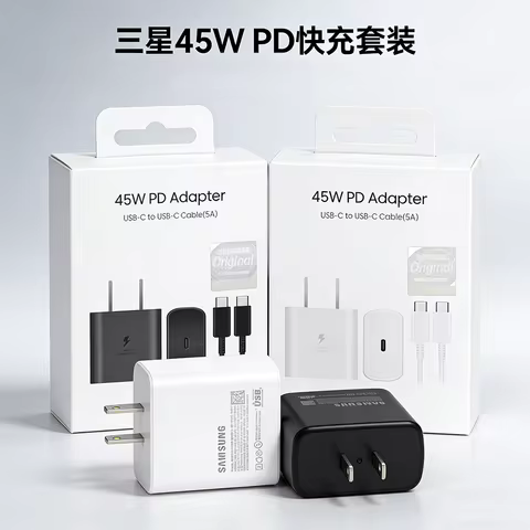 Samsung S24 S25 FE USB C Charger 45W Super Fast Charging Power Chargeur US Adapter EP-TA845 For Gala