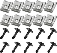 10 Sets of Screw/Nut Clips Compatible with Audi A5 A6 A7 Q7, BMW E46 E65 E70 E71, Mini Clubman 2007-