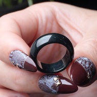 墨翠翡翠戒指戒圈 | 國際18圍 | 天然緬甸玉翡翠A貨 | 送禮