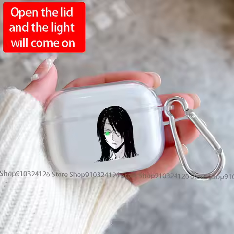Anime Attack on Titan Transparent Case for Airpods 4Pro 3 2 hingeki No Kyojin Levi Eren Yeager Airpo