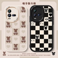 Lattice Violent Bear Suitable for vivoiqoo9 Phone Case iqoo8 Cute iq009 Street Wear iqoo7pro Shock-r