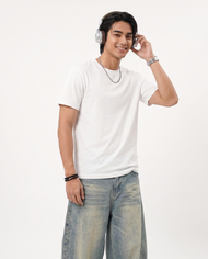 DAPPER | Round Neck White T-Shirt - 2711TRV