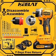 KEELAT Multifunctional Cordless Screwdriver Cordless Drill Driver Brushless Drill Power Tools can Di