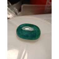 Batu Zamrud Asli 10.15 carat  OVAL CABOCHON Cut 16 X 12 X 5 MM Translucent ZAMBIA Green Emerald .+ IKAT CINCIN
