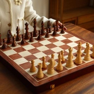 Junsd Wooden Foldable Magnetic Chess Board Set with Magnetic Pieces