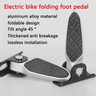 Aluminum Alloy Ebike Pedal Set Foot Rest Foldable Footrest Pedal Replacement For Ebike Bicycle