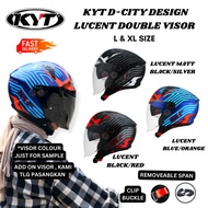 KYT D-CITY HELMET OPEN FACE DOUBLE VISOR - KYT D CITY