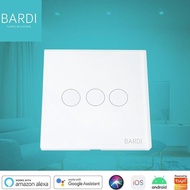 New BARDI Smart WiFi Touch Switch 3 Gang EU - Smart White Touch Switch
