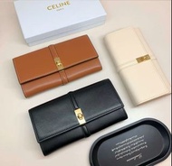 全新靚貨 CELINE 長版皮夾、卡片包、證件夾、零錢包 女款💡包裝齊全，原廠禮盒+加防塵袋