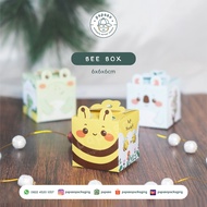 Mini Cake Box / Kotak Permen / Candy Box / Box Kue / Wedding Cake Box Mini Animal Series 6x6x6cm