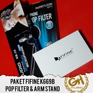 Fifine Plus Package Plus Pop Filter And Mic Arm Stand