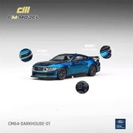CM Model 1: 64 Ford Mustang DarkHorse GTD Dark Blue Simulation Alloy American Sports Car Car Model